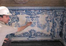 Medição de azulejos - Palácio de Estoi